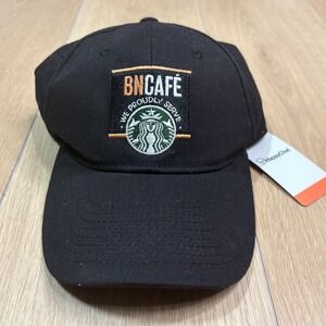 Barnes & Noble Starbucks BN Cafe Employee Uniform Hat Black Baseball Cap NWT